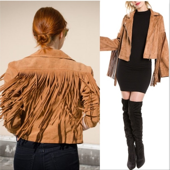SUEDE FRINGE JACKET - Picture 2 of 4